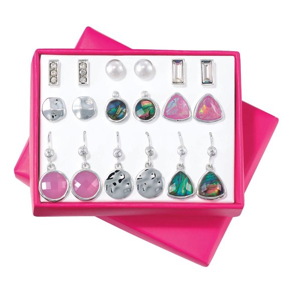 Avon Jewelry - 9 Pr of Abalone Earrings